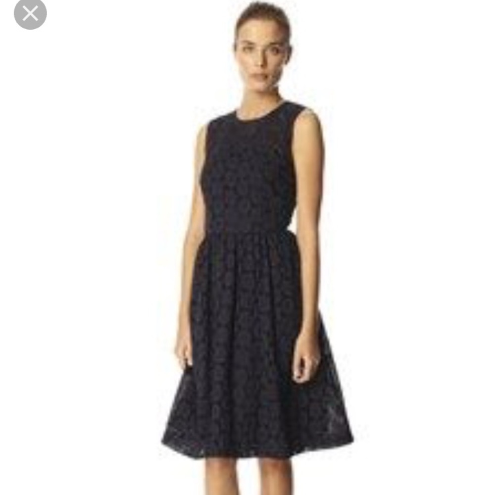 French Connection navy fit and flare pocket dress